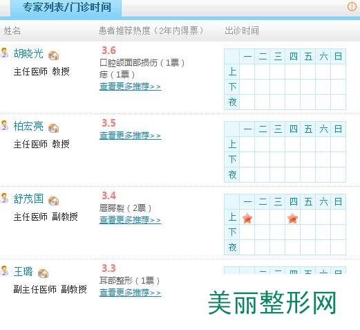 西安交大一附院整形科医生哪个好