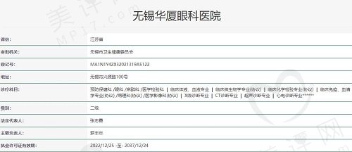 无锡华厦眼科医院是正规私人机构