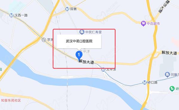 武汉中诺口腔医院地址路线图