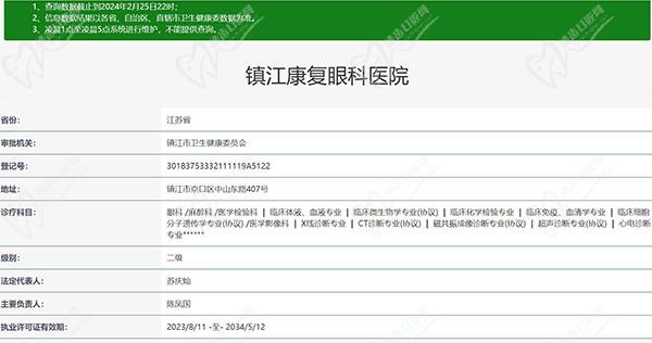 镇江康 复眼科医院是3甲医院吗