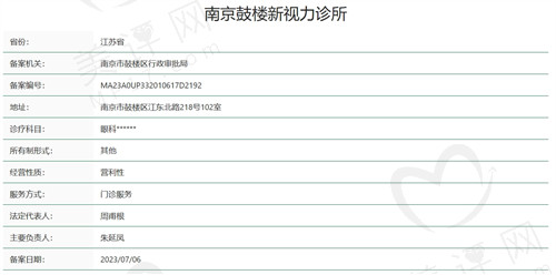 南京鼓楼新视力诊所正规不